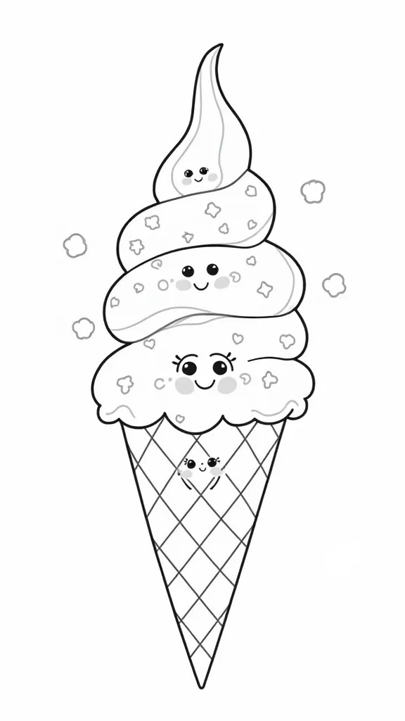 coloriage de scoop de crème glacée